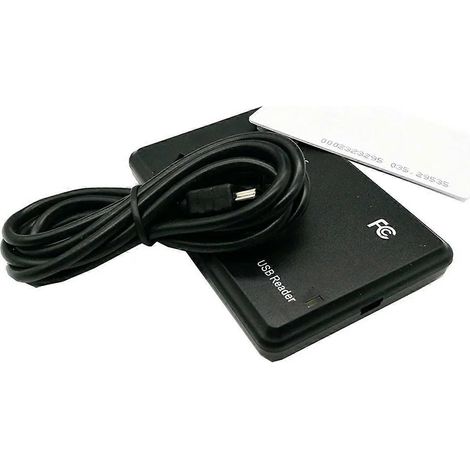 Lecteur de cartes à puce RFID avec port USB, compatible avec les cartes à puce 13,56 MHz, lecture sans contact et les systèmes d'exploitation Windows et Linux. (1/5)
