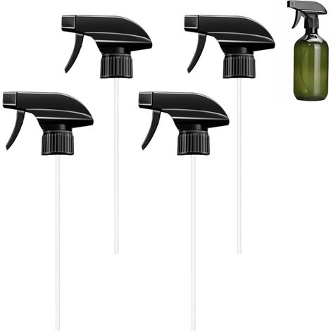 Têtes de Pulvérisation de Rechange Universelles,4 Pièces Buses pour Pulvérisateur à Gâchette,Pulvérisation Antibactérienne,Adaptables aux Bouteilles Usage Jardin,Nettoyage,Cuisine