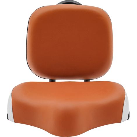 Asiento de triciclo, respaldo ajustable, acolchado cómodo, color naranja. (1/2)