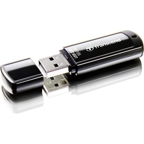 USB-Stick 16GB Transcend JetFlash 350 schwarz (1/2)