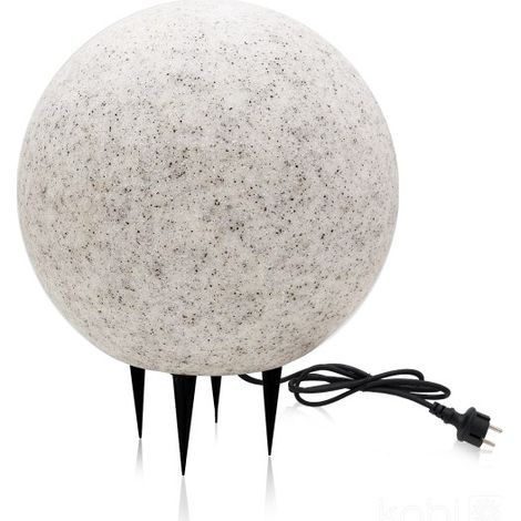 Lampada sfera giardino grigia effetto marmo Ã25 IP65 E27 (1/5)