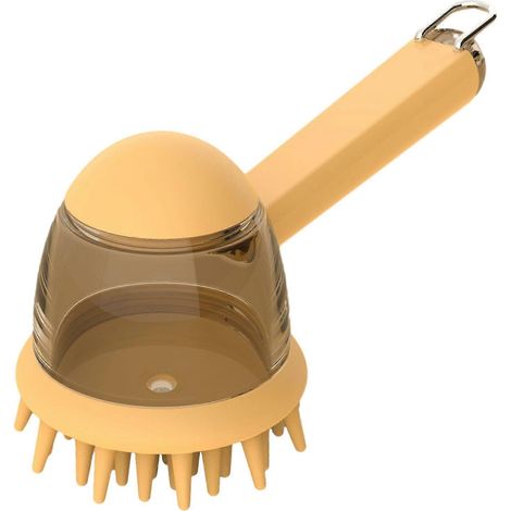 Brosse de bain pour animaux de compagnie - avec poils en silicone - pour chiens et chats (1/5)