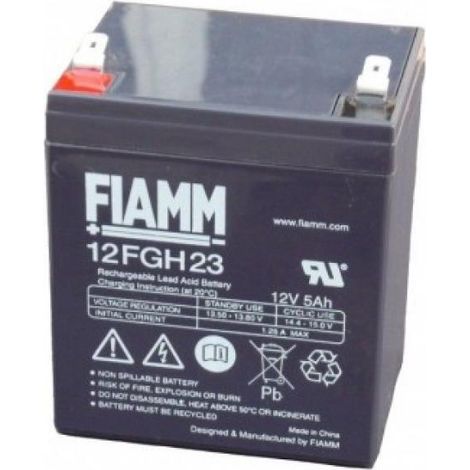 Batteria FIAMM 12FGH23 (EX FGH20502) Scarica Rapida 12V 5,0Ah