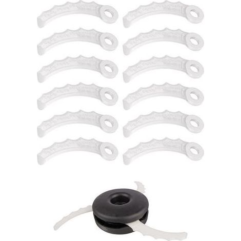12 Lames Plastiques pour Débroussailleuse – Compatible Modèles Makita 198426-9 et 198383-1 – Haute Résistance et Précision (1/5)