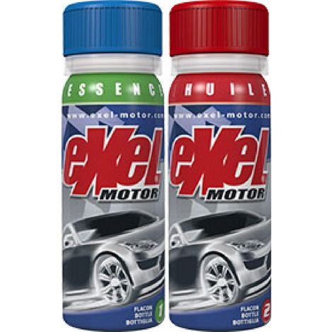 Additif EXEL Motor NG -bidose essence + huile- 2x 50ml
