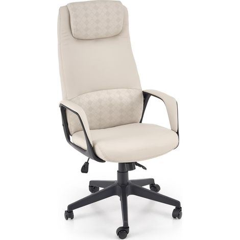 Silla de oficina Houston 1898, Beige, 116x66x73cm, Con reposabrazos, Con ruedas, Mecanismo de la silla: Varios bloques
