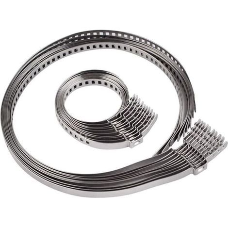 10-Piece Stainless Steel Hose Clamp Set – Clamping Diameter 4 to 12 mm – Corrosion Resistant – For Water Pipes (1/5)