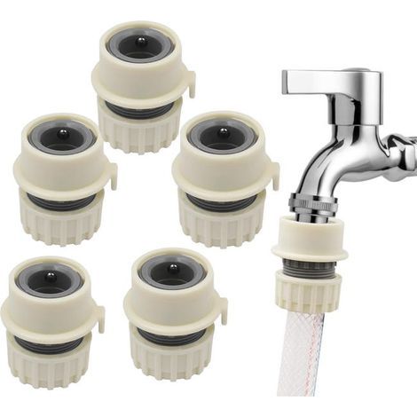 Lockable washing machine connector, quick-connect garden hose adapter, 5-piece set (1/5)