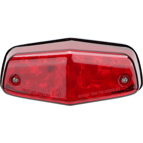 Feu arrière LED moto, feu stop frein de stationnement, accessoire moto compatible Yamaha, verre rouge (1/5)