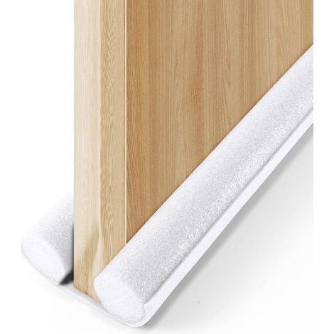 Joint de bas de porte, comble l'espace sous la porte, bloque l'air chaud et froid, réglable, blanc, longueur 93 cm (1/5)