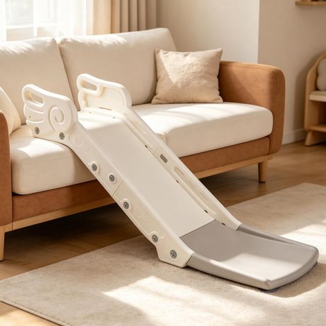 Kids Sofa Slide, Sofa Slide for Sofa and Bed, Indoor Play Slide for Boys Girls Age 2+ (Cream White) (1/5)