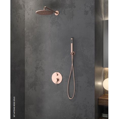 Ensemble de douche rose gold à encastrer ARTEMIS avec douchette 210 cm (1/3)