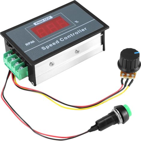 DC 6-60V 30A, contrôleur de vitesse du moteur DC PWM avec affichage LED et interrupteur réglable (1/5)