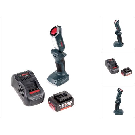 Bosch Professional GLI 18V-300 Akku Lampe + 1x GBA 18 V 4,0 Ah Akku + GAL 1880 Ladegerät