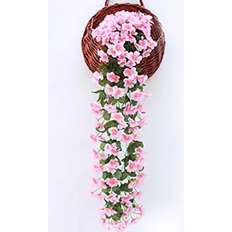 Fleur artificielle violette pour décoration de fête, simulation pour la Saint-Valentin, suspension murale de mariage, orchidée artificielle (1/5)
