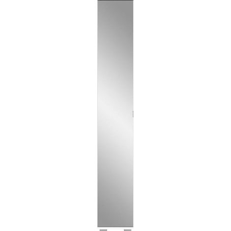 Ebuy24 – Meuble à chaussures armoire 1 porte miroir brillant blanc – Design élégant – Parfait pour entrée ou couloir – Dimensions compactes
