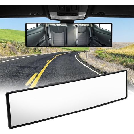Rétroviseur Intérieur, 285x70mm Miroir Voiture Grand Angle, Retroviseur Panoramique Interieur Universel, Retroviseur Conduite Accompagnée, Anti-éblouissant Rétroviseur pour Voitures, Camions (1/5)