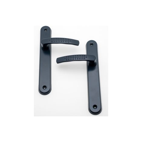 Quincadeco – Poignée de porte coulissante Elona gris RAL 7016 – Aluminium époxy – Entraxe 195mm – Pour portes 38 à 46mm