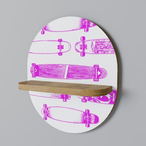SKATEBOARD-SKIZZE Ovales Regal (1/5)