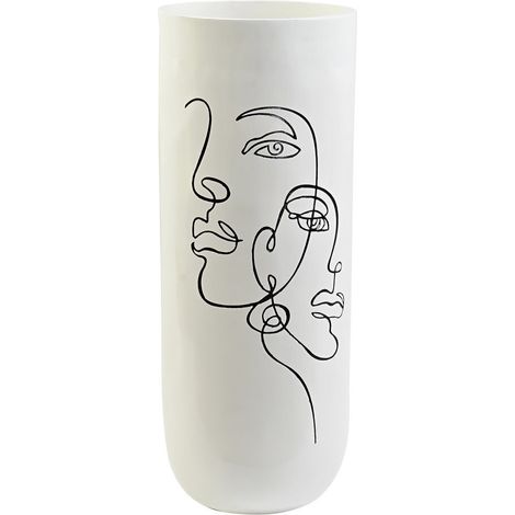 DKD Home Decor Abstracto Vase Blanc 35x35x90 cm (1/3)