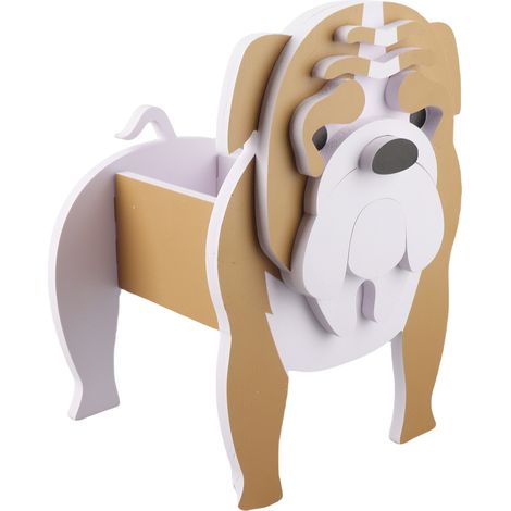 Pot de jardinière décoratif pour chien, haute capacité de charge, fleur mignonne pour décoration de jardin de maison, bouledogue de petite taille (1/5)