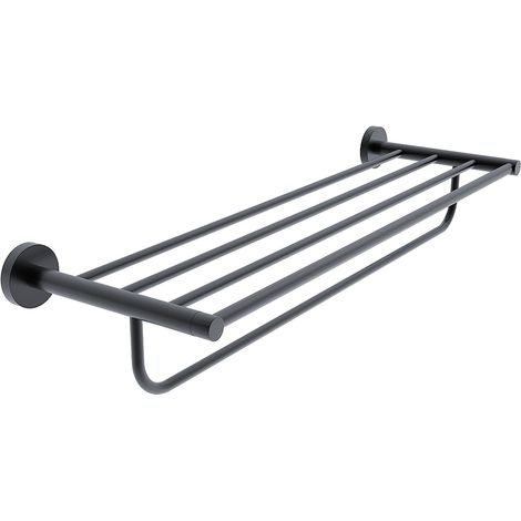 Nimco Porte-serviettes 5 Barres Fixes, L. 65.5 Cm, noir mat, Unix noir mat UNC 13063-90 (1/2)