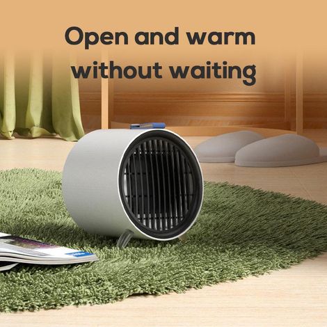 Radiateur électrique intérieur compact pour bureau, petit chauffage portable silencieux, appareil de chauffe mural ou sur pied, idéal chambre étudiante et espace de travail, 220V. (1/5)