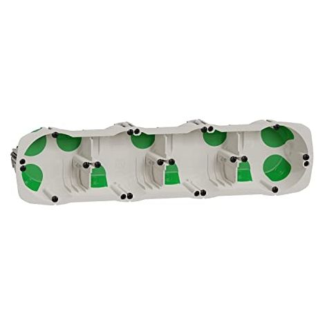 Schneider Electric – Boîte étanche 4 postes entraxe 71mm – Diamètre 67mm – Profondeur 47mm – Tenue au feu 850°C – Système anti-rotation