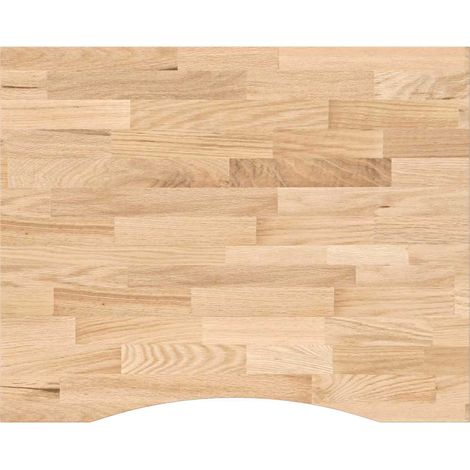 vidaXL Piano Scrivania 100x80x2,5 cm Rovere Massello Non Trattato (1/5)