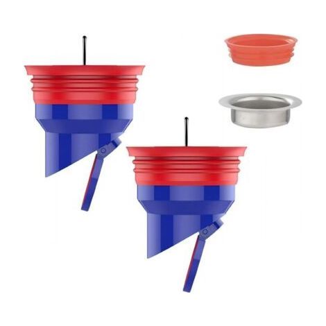 2 Pièces Anti-Odeur Drain de Sol Douche, Siphon de Sol en Silicone, Anti-Refoulement de Drain de Plancher de Douche, Universel 50 Tubes 40 Tubes Noyau Anti-Odeur (1/4)