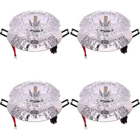 4 lampes de plafond LED encastrées pour allée, salon, couloir, éclairage d'allée, lampe LED de plafond avant, lampe Techo pour balcon, 3W (1/5)