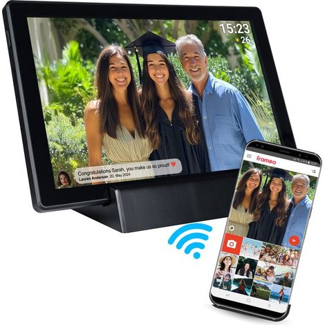 Cadre photo numérique 10,1'' 16 Go microSD WiFi Frameo PFF-1070B - noir (1/5)