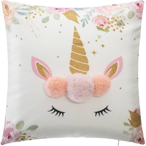 Cuscino unicorno per bambini 39x39cm - Atmosphera créateur d'intérieur