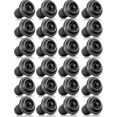 Lot de 24 bouchons à vin refermables, pompe à vide pour vin, système de conservation du vin réutilisable (1/5)