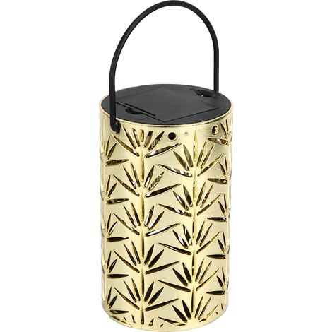Tragbare LED-Laterne mit Blätterprojektion, transparente Dekoration für Partys, Garten und Zuhause – Gold (Batterie nicht enthalten, Modell BZ2911) (1/5)