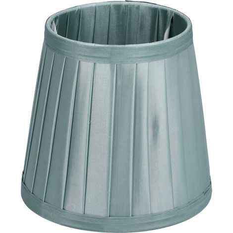 Abat-jour en tissu E14 clip souple vert pour hôtels, salles et chambres (1/5)