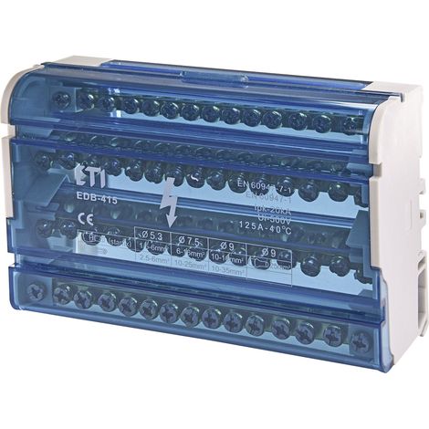 Blocco di distribuzione 125A (4x15 terminali) EDB-415