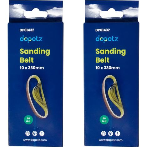 Dapetz ® Sanding Belt 10x330mm, 60 Grit for Grinding, Sharpening, Derusting, Precise Sanding on Metal and Wood, Compatible with Milwaukee Belt Sanders 10pcs (1/5)