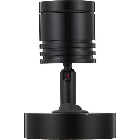 LED-Wandstrahler für Boote, Wohnmobile und Yachten, 3-W-LED-Leselampe, schwenkbarer Strahler – 9 x 6 x 6 cm – Schwarz (1/4)