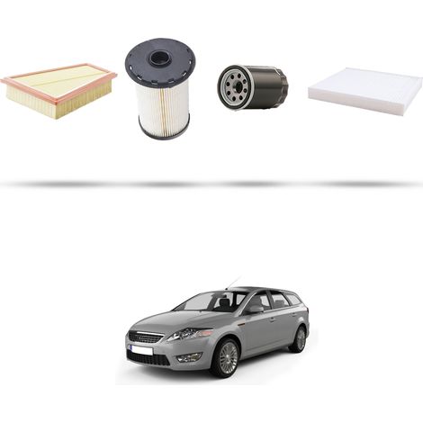 Kit tagliando 4 filtri compatibile con Ford Mondeo IV 1.8 tdci 92kw dal 2007 (1/5)