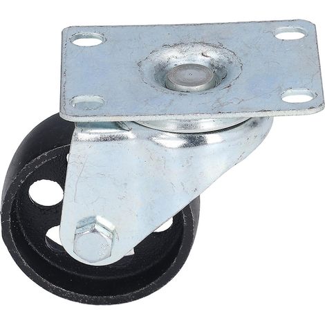 CREA 3in Swivel Caster Cast Iron Rotating Plate Dual Bearing Universal Wheel Replacement For Trolley (1/3)