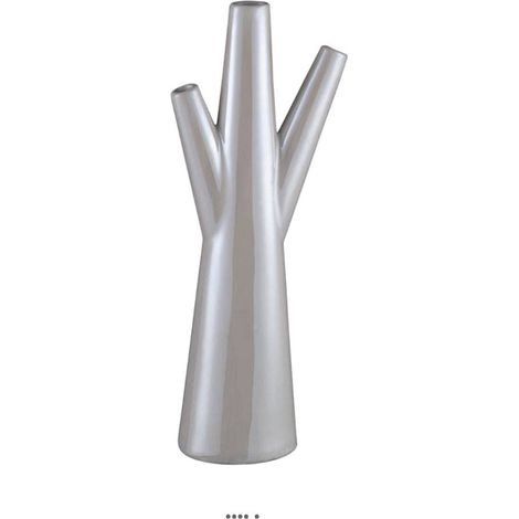 Vase Ceramique Blanche Perle L 16 x 8 2 x H 40 cm (1/3)