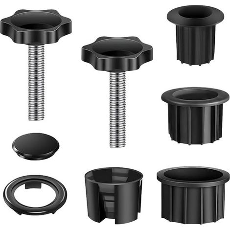 Anillos extensores para sombrilla - Juego de adaptadores para sombrilla - Estabilizador de sombrilla - Ajuste universal - 6 x 55 x 55 cm - Negro