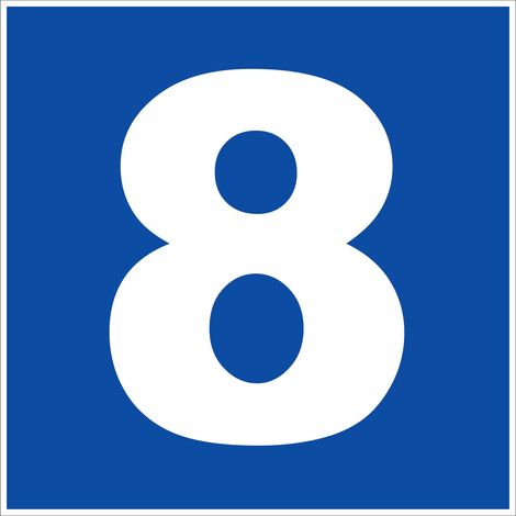 N°8 - 200x200mm - Rigide Bleu - 4220734