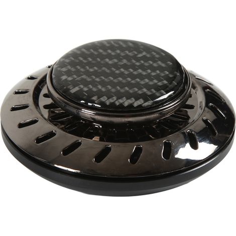 Désodorisant pour voiture en forme de disque volant, longue durée, aromathérapie avec 2 huiles essentielles, décoration noire (1/5)