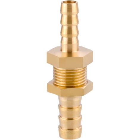 Raccord cannelé en laiton 1/2", filetage femelle, épisseur de métaux, barbillons, raccord tuyau, connecteur adaptateur pour air, eau, huile (épaisseur 8 mm) 8mm-6mm Cuivre (1/5)