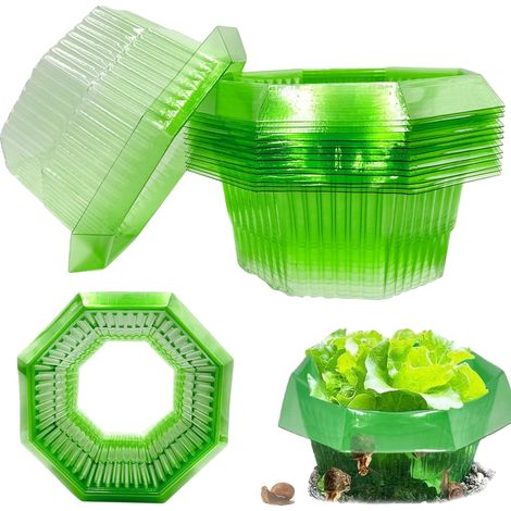 Collar protector para plantas, 24 cm de diámetro, juego de 30 piezas, diseño flexible, resistente a la intemperie, ecológico. (1/5)