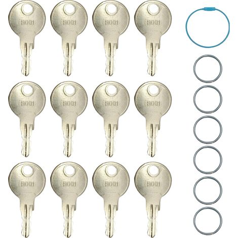 Lot de 12 clés R001 pour camping-car compatibles avec serrure de porte de compartiment à bagages de camping-car, remorque (1/5)
