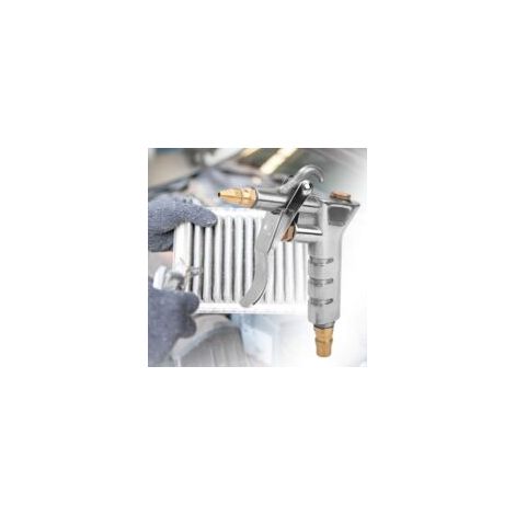 Leistungsstarke Ausblaspistole aus Aluminiumlegierung mit 1 Düse, Luftgebläse, Reinigungsluftpumpe, Luftkompressor-Werkzeug - Crezuo (1/3)