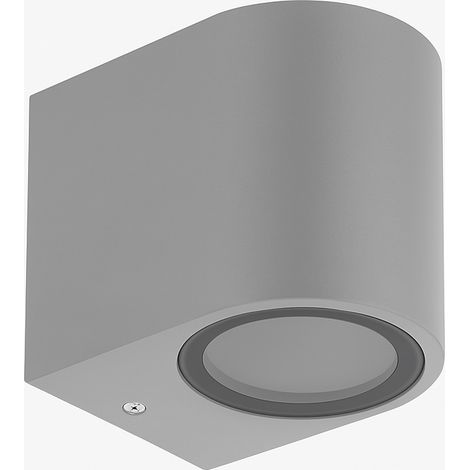 Applique da esterno a parete IP65 grigia per terrazzo e giardino con attacco GU10 luce up/down moderna